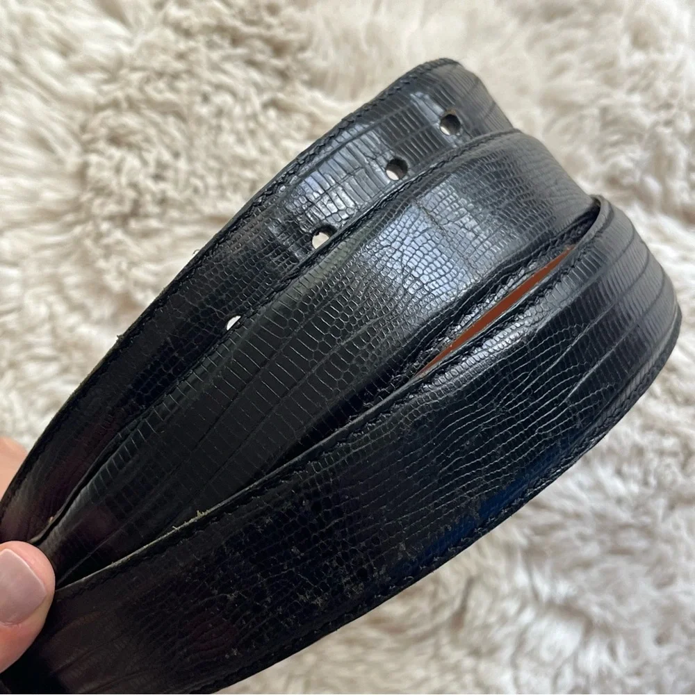Martin Dingman Belt Lizard Grained Italian Calfskin Handmade US 021620 Sz 44